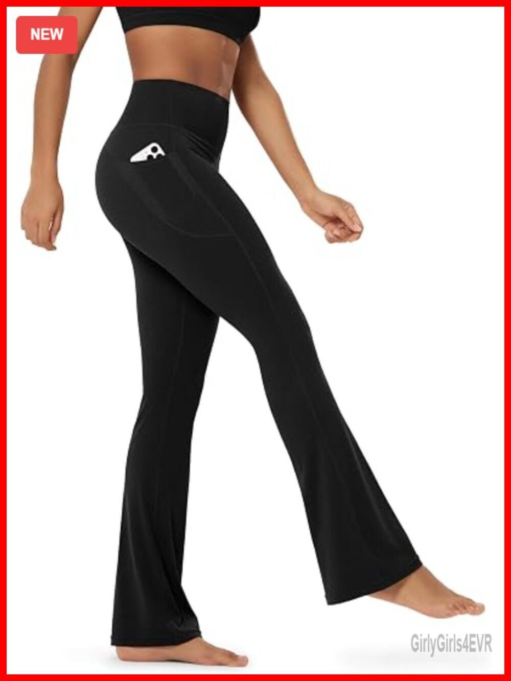 High Waist Flare Leggings with Pocket 30" 32" Inseam Bootcut Yoga Pants